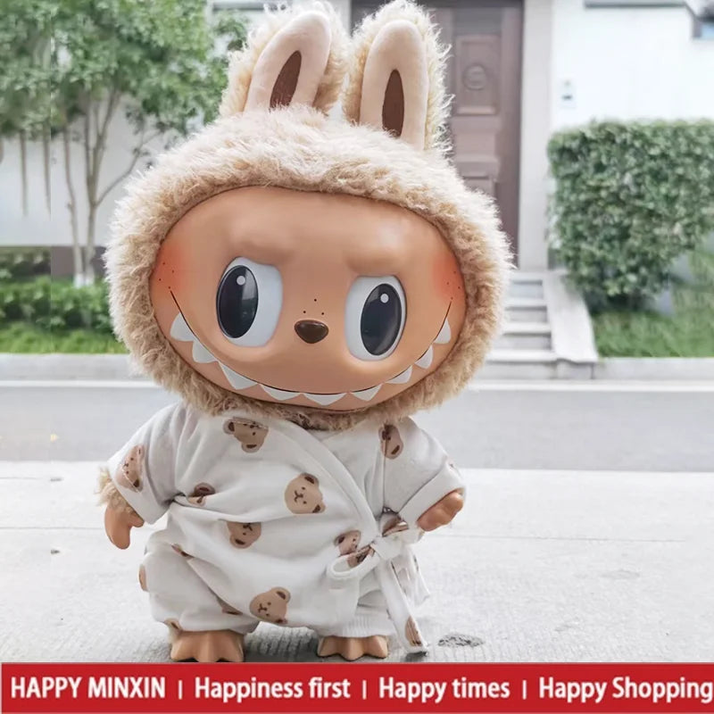 For Mokoko Sweetheart Generation 1 Labubu Doll Clothes 38cm Pajamas For Medium-Sized Vinyl Big Labubu Dolls Clothes Toy Gift