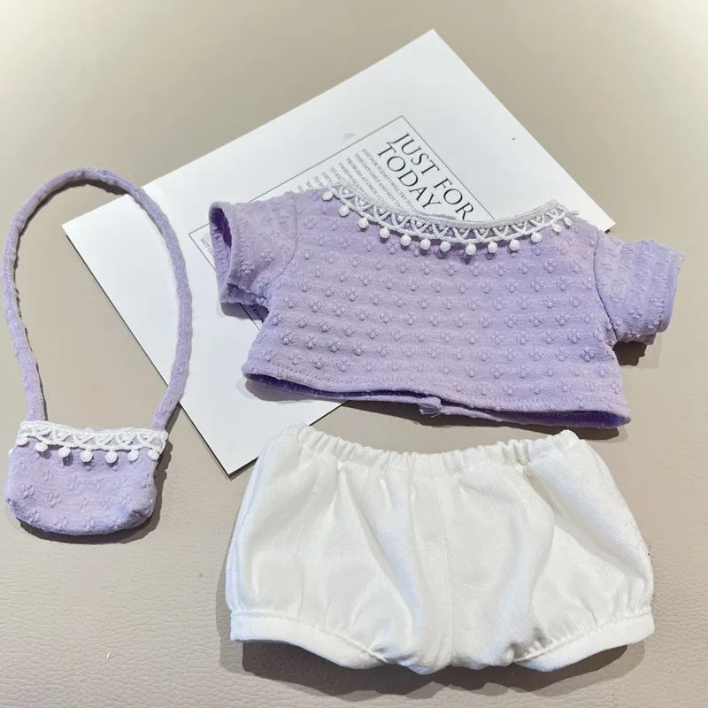 Hot Labubu Doll Clothes Outfit Accessories Knitted Leisure Set For 15-17cm 37-40cm Mini Dolls Clothing Girl Kid Gift Labubu Ropa