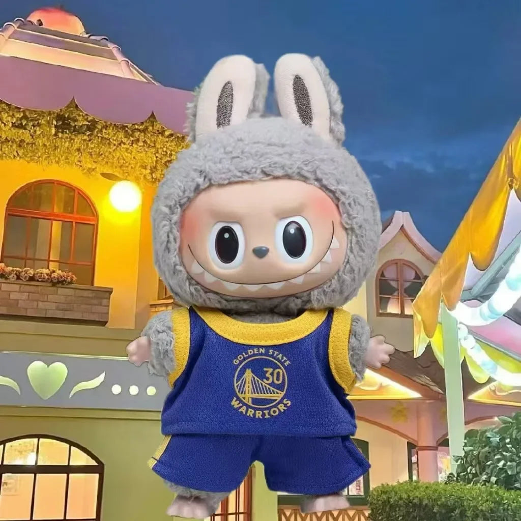 Sale Only Selling Clothes 17cm First Second Generation Labubu Basketball Clothes Cute Doll Decoration Handmade Doll Clothes Gift