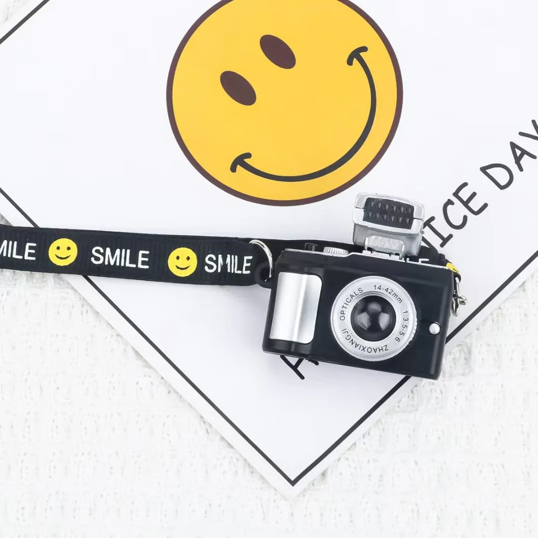 Dolls Camera Plastic Shutter and Flash Mini Digital Camera Doll Accessories with Belt Dollhouse Camera 17cm Doll