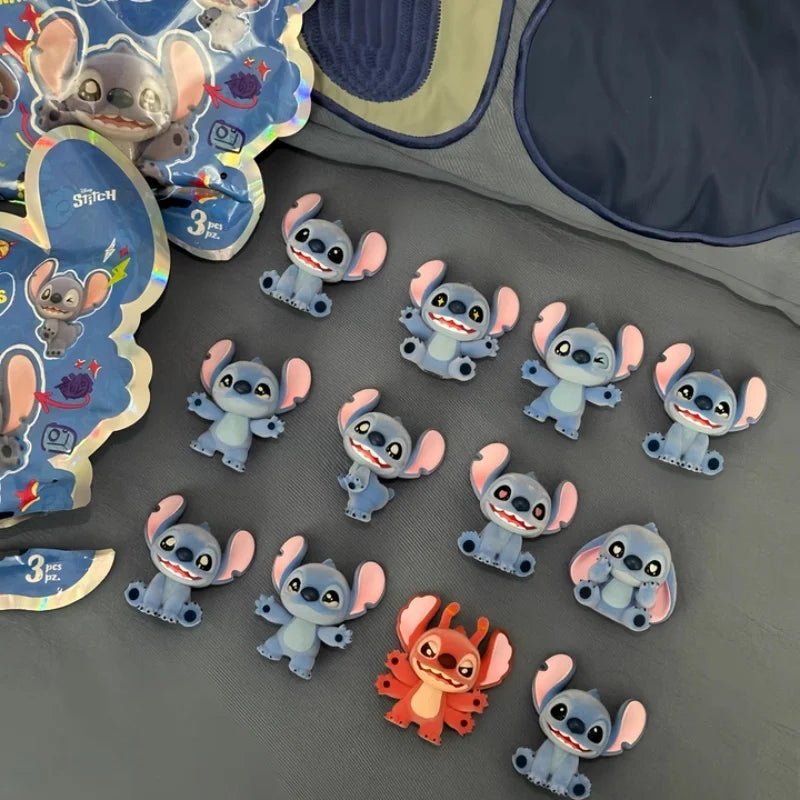 Stitch Flocking Blind Bag Kawaii Mini Beans Desk Decor Collectible Toy for Fans Mystery Gift Box