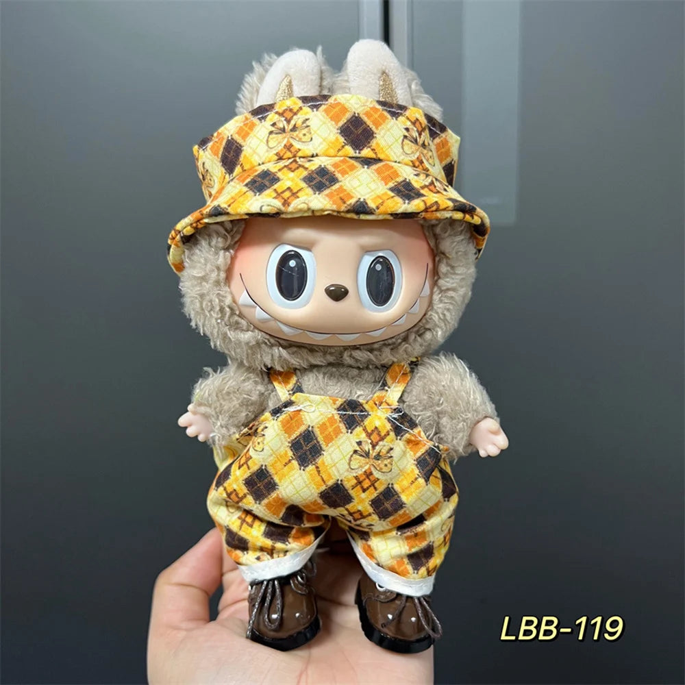 Mini Doll Clothing Accessories For 17cm Labubu Idol Cool and Handsome Clothing Sweet Fluffy Skirt Gift