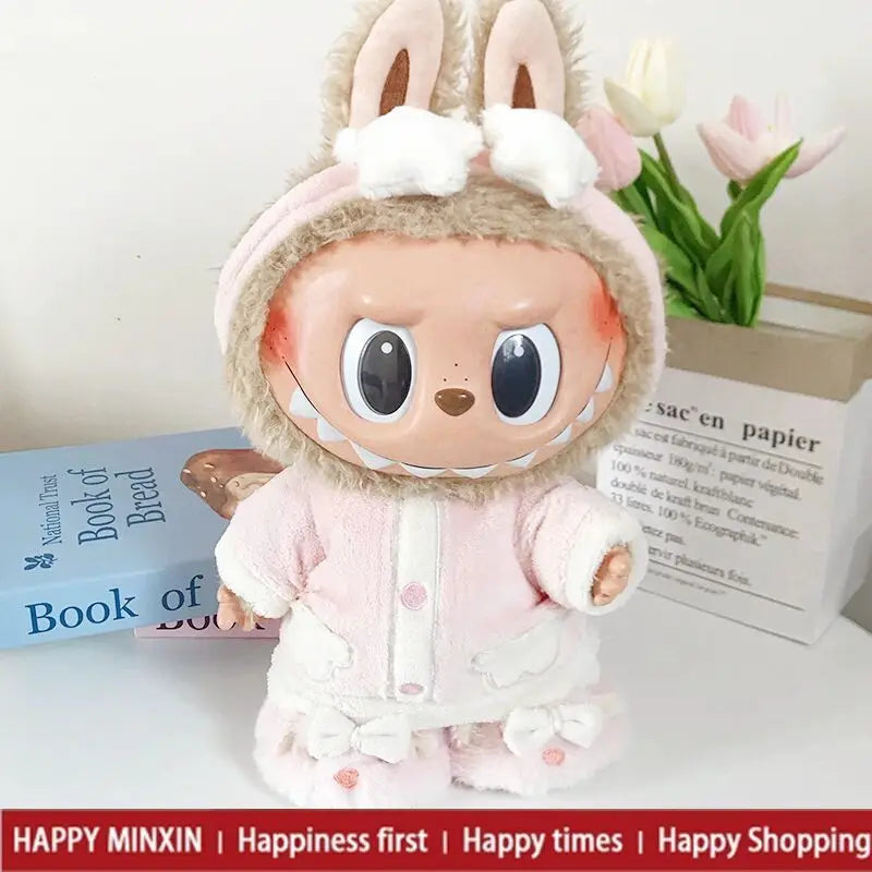 For Mokoko Sweetheart Generation 1 Labubu Doll Clothes 38cm Pajamas For Medium-Sized Vinyl Big Labubu Dolls Clothes Toy Gift