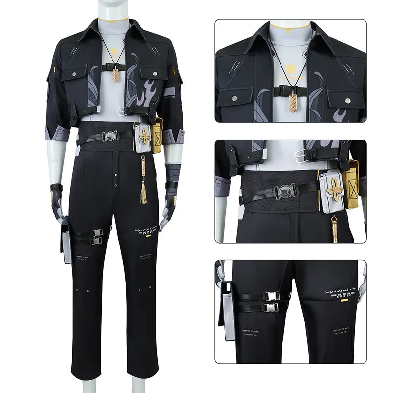 Male Rover Cosplay Wuthering Waves Cosplay Costume Wig Men Suits Halloween Carnival Party Role Playing Outfits Clothing