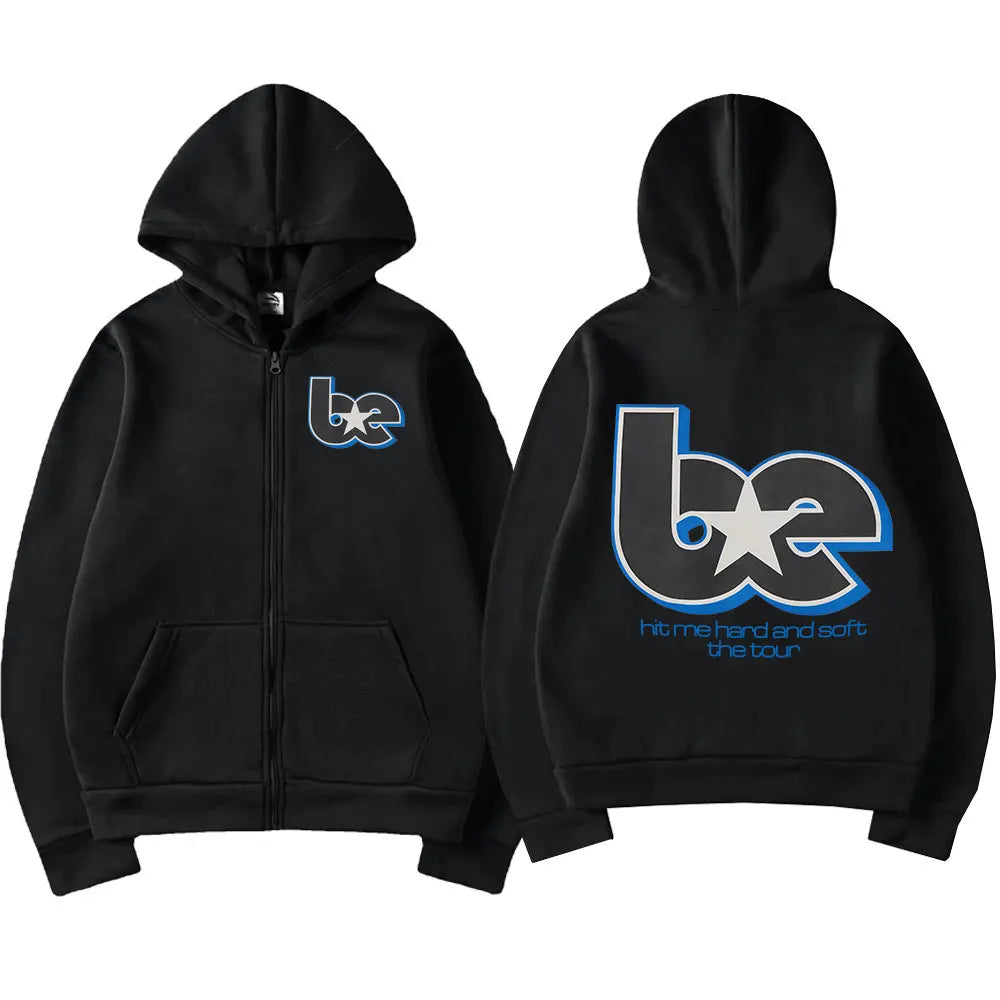 Hit Me Hard and Soft 2025 Tour Zipper Hoodies Fans Gift Men Women Clothing Pullovers Fashion Hip Hop Zip Up Sweatshirts Jackets