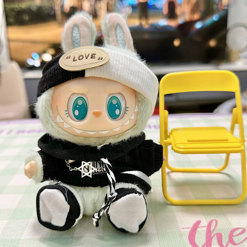 Mini Plush Doll'S Clothes Outfit Accessories For Korea Kpop Exo Labubu V1 V2 Idol Dolls Pit strip climbing suit Clothing Gift