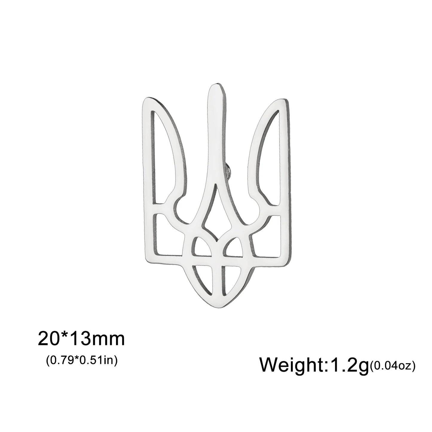 COOLTIME Ukrainian Trident National Emblem Brooch Stainless Steel Fashion Badge Brooch Pins Jewelry Clothing Accessories