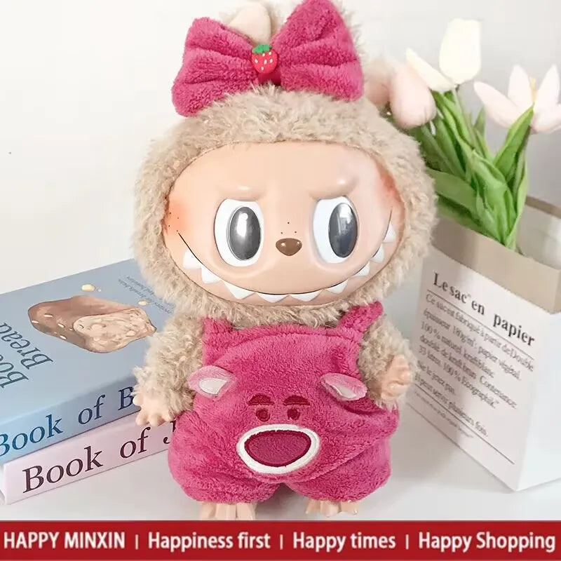 For Mokoko Sweetheart Generation 1 Labubu Doll Clothes 38cm Pajamas For Medium-Sized Vinyl Big Labubu Dolls Clothes Toy Gift