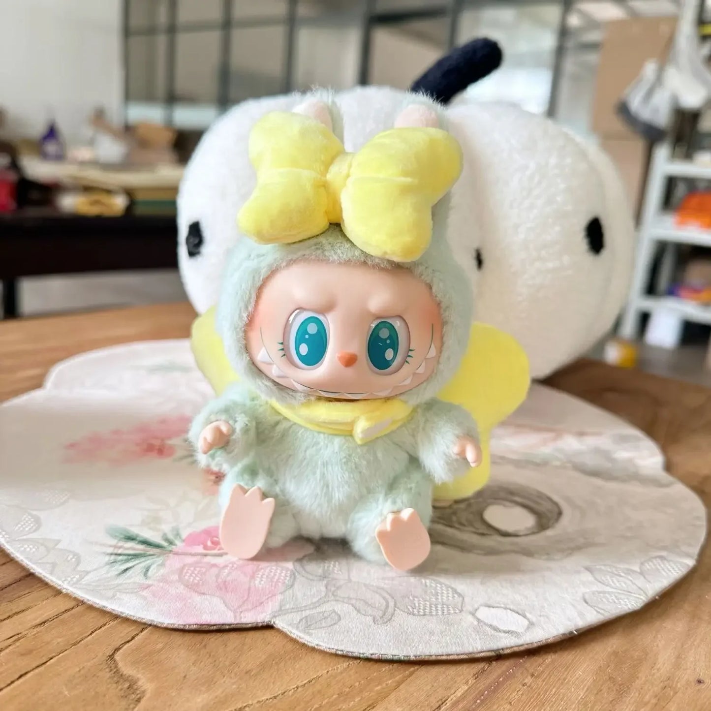 New Style 15/17cm Labubu Doll Bow Decorated Suit Clothes Set Replacement Outfit for Ropa Labubu 3.0 Big Into Energy
