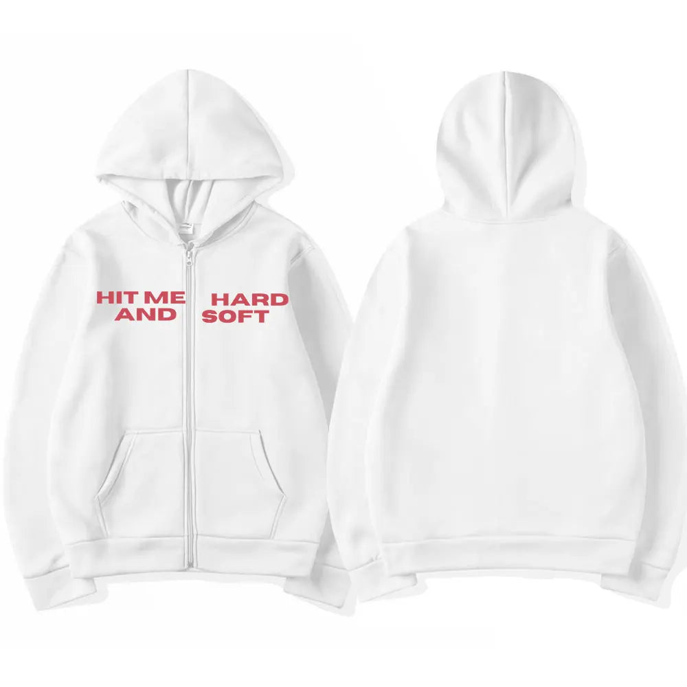 Hit Me Hard and Soft 2025 Tour Zipper Hoodies Fans Gift Men Women Clothing Pullovers Fashion Hip Hop Zip Up Sweatshirts Jackets