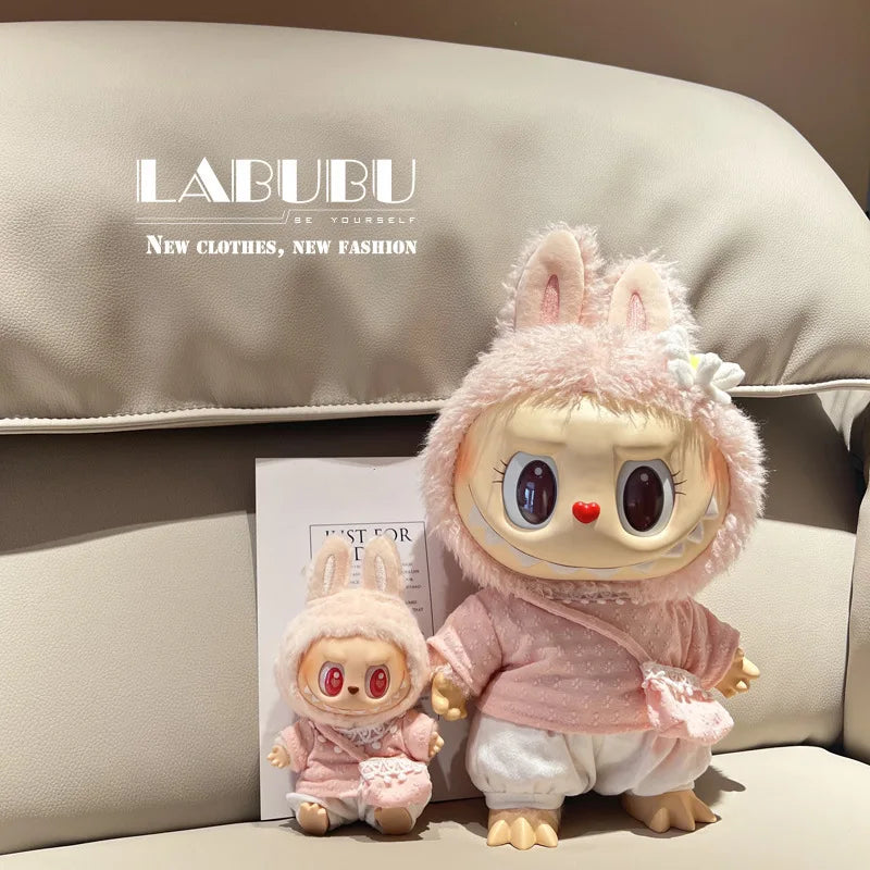 Hot Labubu Doll Clothes Outfit Accessories Knitted Leisure Set For 15-17cm 37-40cm Mini Dolls Clothing Girl Kid Gift Labubu Ropa