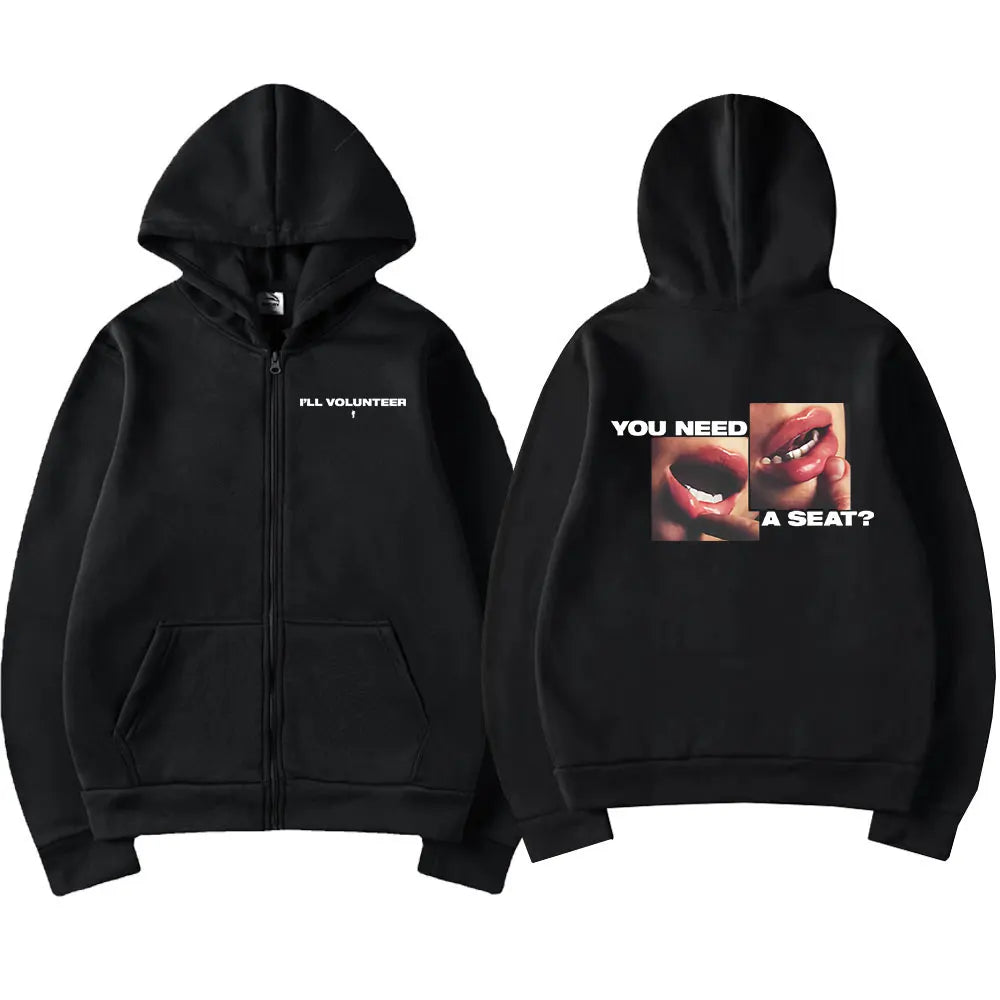 Hit Me Hard and Soft 2025 Tour Zipper Hoodies Fans Gift Men Women Clothing Pullovers Fashion Hip Hop Zip Up Sweatshirts Jackets