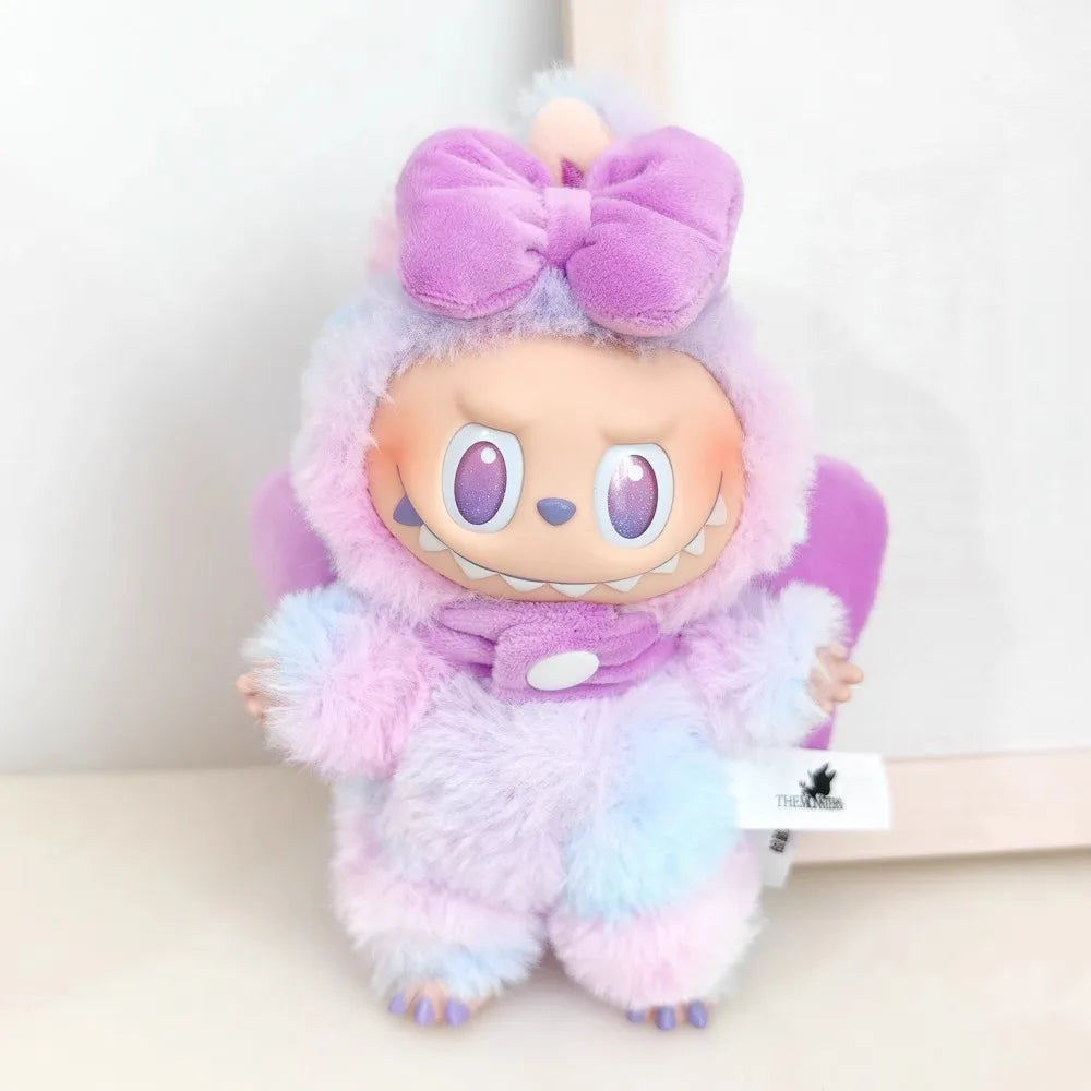 New Style 15/17cm Labubu Doll Bow Decorated Suit Clothes Set Replacement Outfit for Ropa Labubu 3.0 Big Into Energy