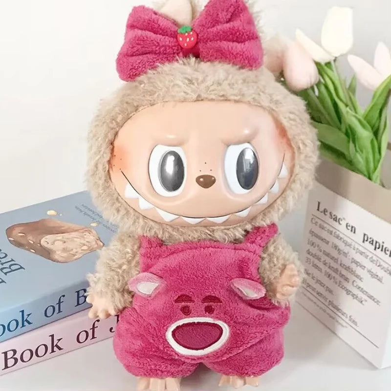 For Mokoko Sweetheart Generation 1 Labubu Doll Clothes 38cm Pajamas For Medium-Sized Vinyl Big Labubu Dolls Clothes Toy Gift