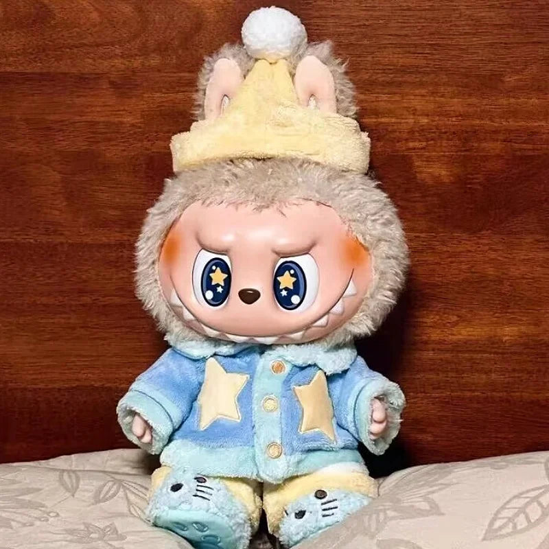For Mokoko Sweetheart Generation 1 Labubu Doll Clothes 38cm Pajamas For Medium-Sized Vinyl Big Labubu Dolls Clothes Toy Gift