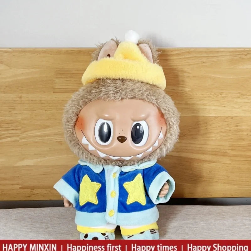 For Mokoko Sweetheart Generation 1 Labubu Doll Clothes 38cm Pajamas For Medium-Sized Vinyl Big Labubu Dolls Clothes Toy Gift