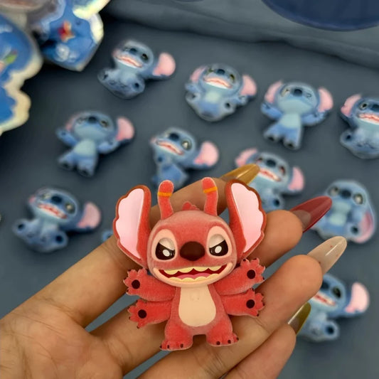 Stitch Flocking Blind Bag Kawaii Mini Beans Desk Decor Collectible Toy for Fans Mystery Gift Box