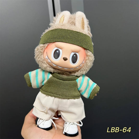 Mini Doll Clothing Accessories For 17cm Labubu Idol Cool and Handsome Clothing Sweet Fluffy Skirt Gift