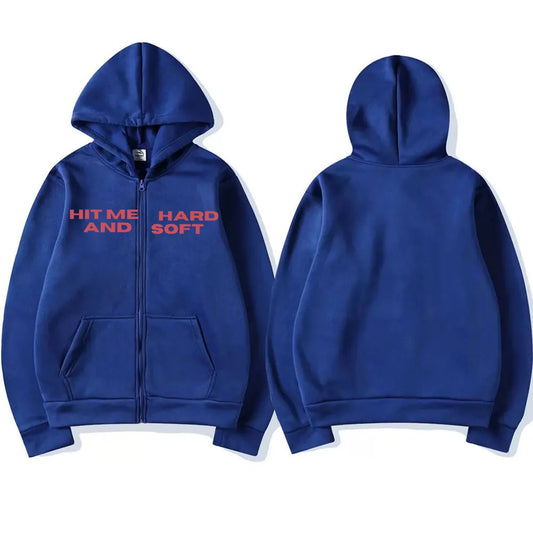Hit Me Hard and Soft 2025 Tour Zipper Hoodies Fans Gift Men Women Clothing Pullovers Fashion Hip Hop Zip Up Sweatshirts Jackets