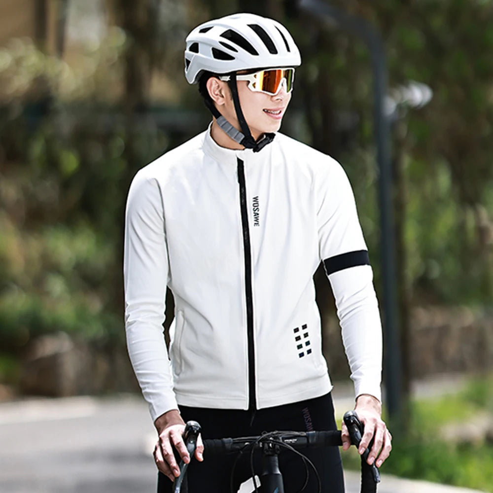 YKYWBIKE WINTER JACKET Thermal Fleece Men Cycling jacket Long Sleeve Cycling Bike Clothing  black 사이클링 겨울 재킷
