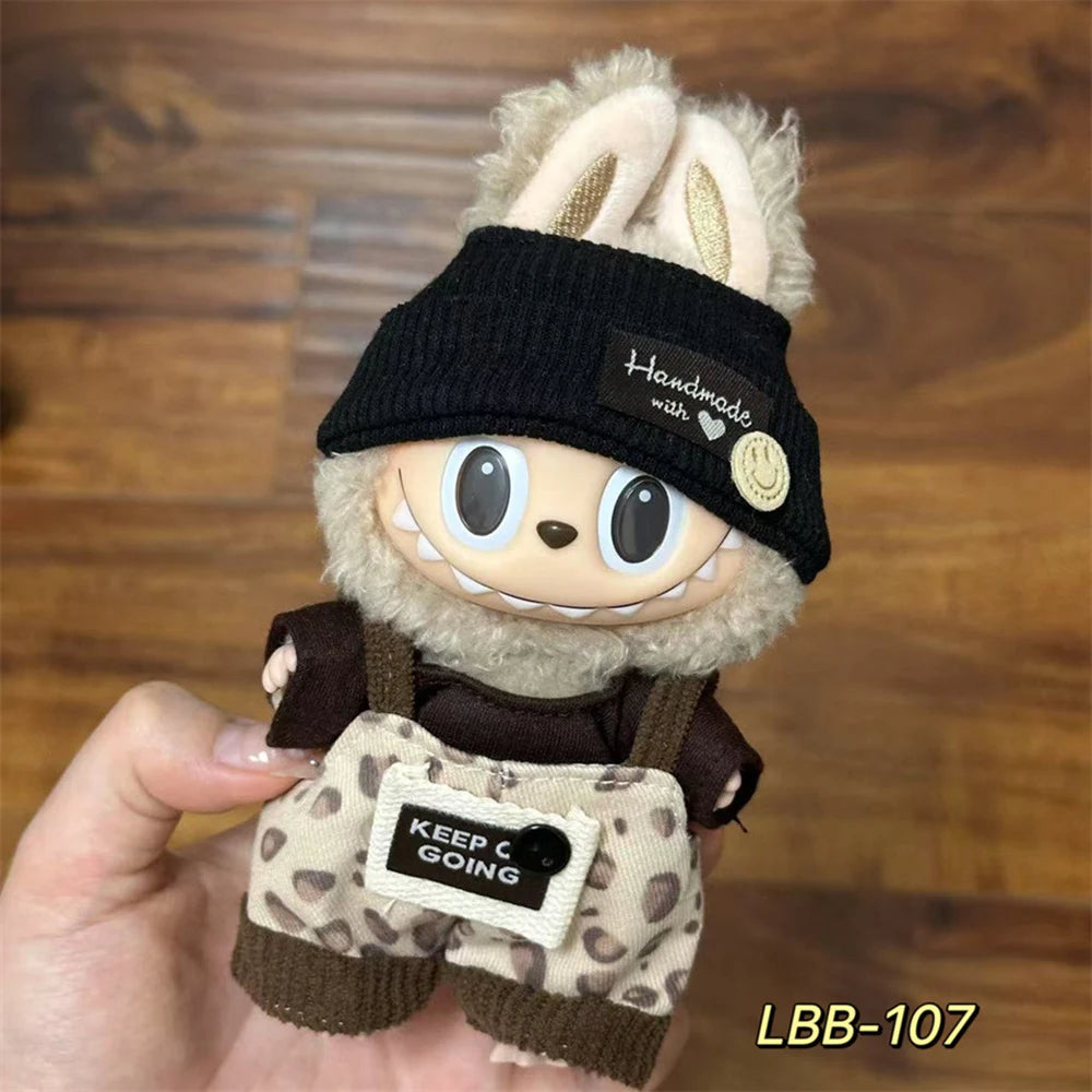 Mini Doll Clothing Accessories For 17cm Labubu Idol Cool and Handsome Clothing Sweet Fluffy Skirt Gift